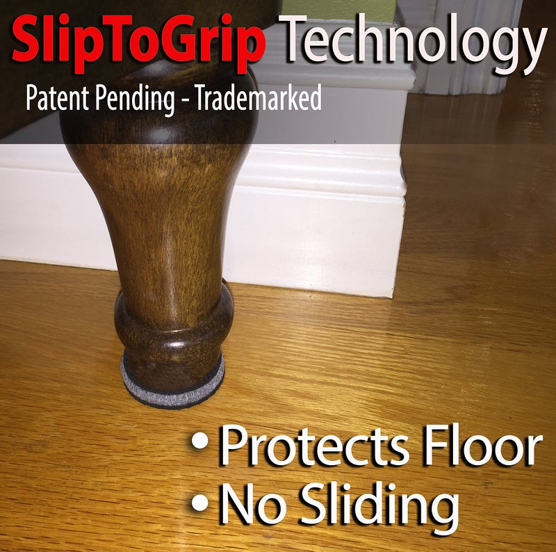 SlipToGrip 8 Pack Furniture Grippers by iPrimio - Furniture Non-Slip Pads 2" Round with 3/8" Heavy Duty Felt Core. No Adhesive. No Nails. Won't Harm Floors. - Image 3